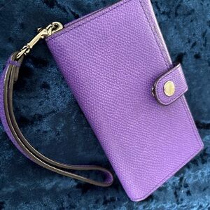 Coach Purple Wristlet Clutch